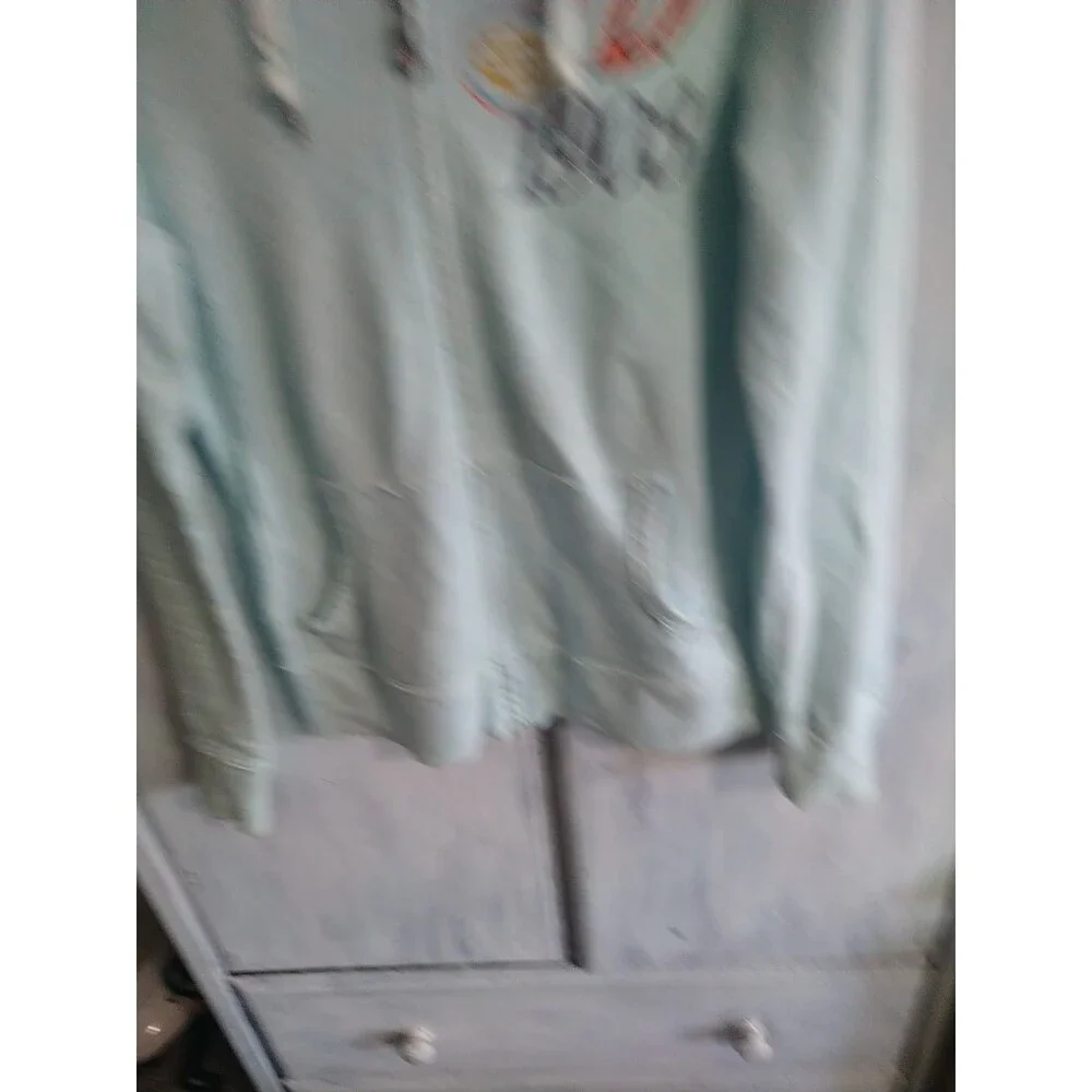 Harley-Davidson Rhinestone Hooded Jacket Blue Medium Motorcycle Y2K - Picture 3 of 15